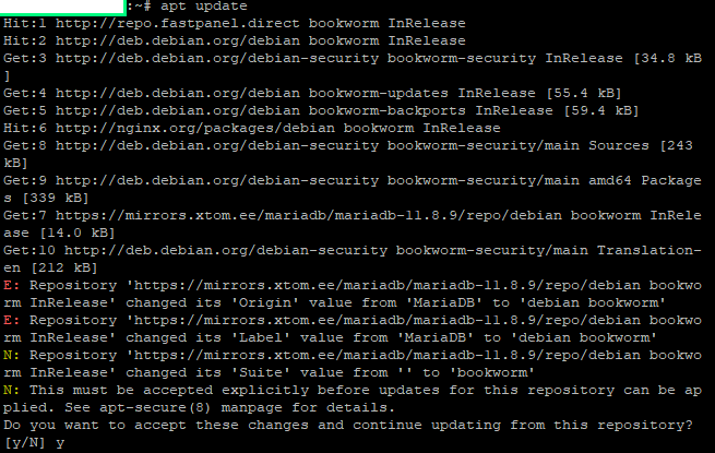 apt update