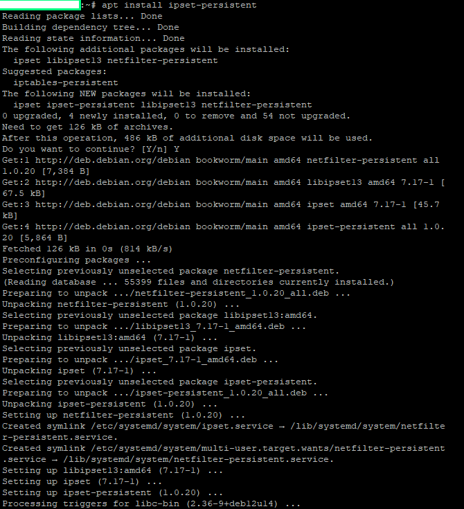 ipset persistent